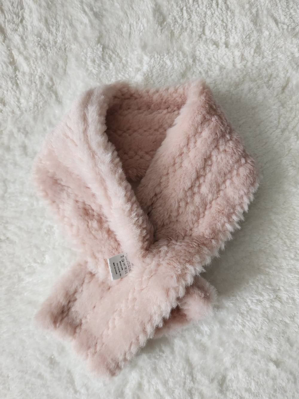 Faux Fur Pink Scarf